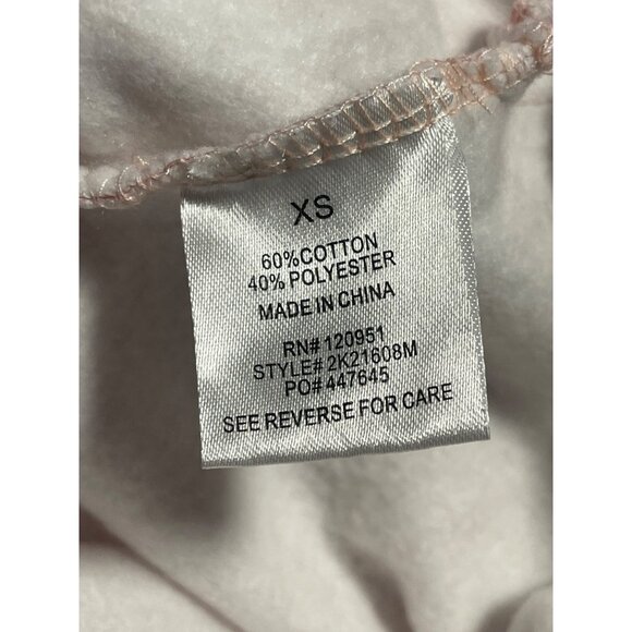 Hippie Rose Pink Acid Wash Oversized Sweatshirt Womens XS Crewneck Side Slits - Picture 5 of 6